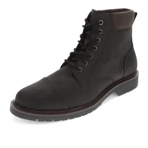 DOCKERS Mens Dudley Rugged Casual 7-Eyelet Captoe Boot, Black, 12 M