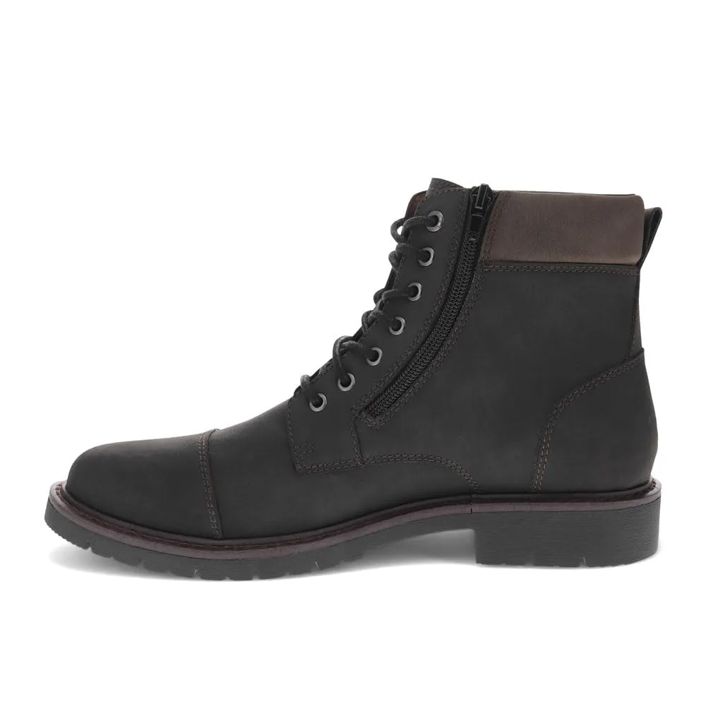 DOCKERS Mens Dudley Rugged Casual 7-Eyelet Captoe Boot, Black, 12 M