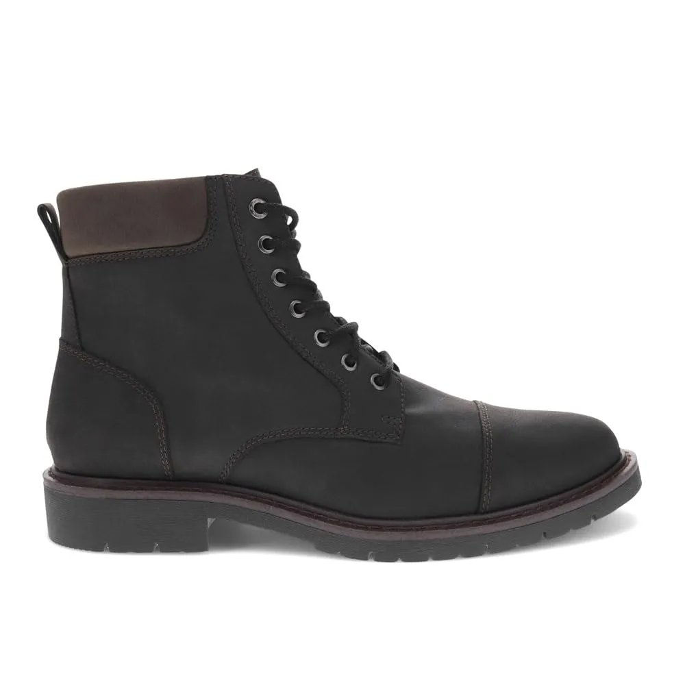 DOCKERS Mens Dudley Rugged Casual 7-Eyelet Captoe Boot, Black, 12 M