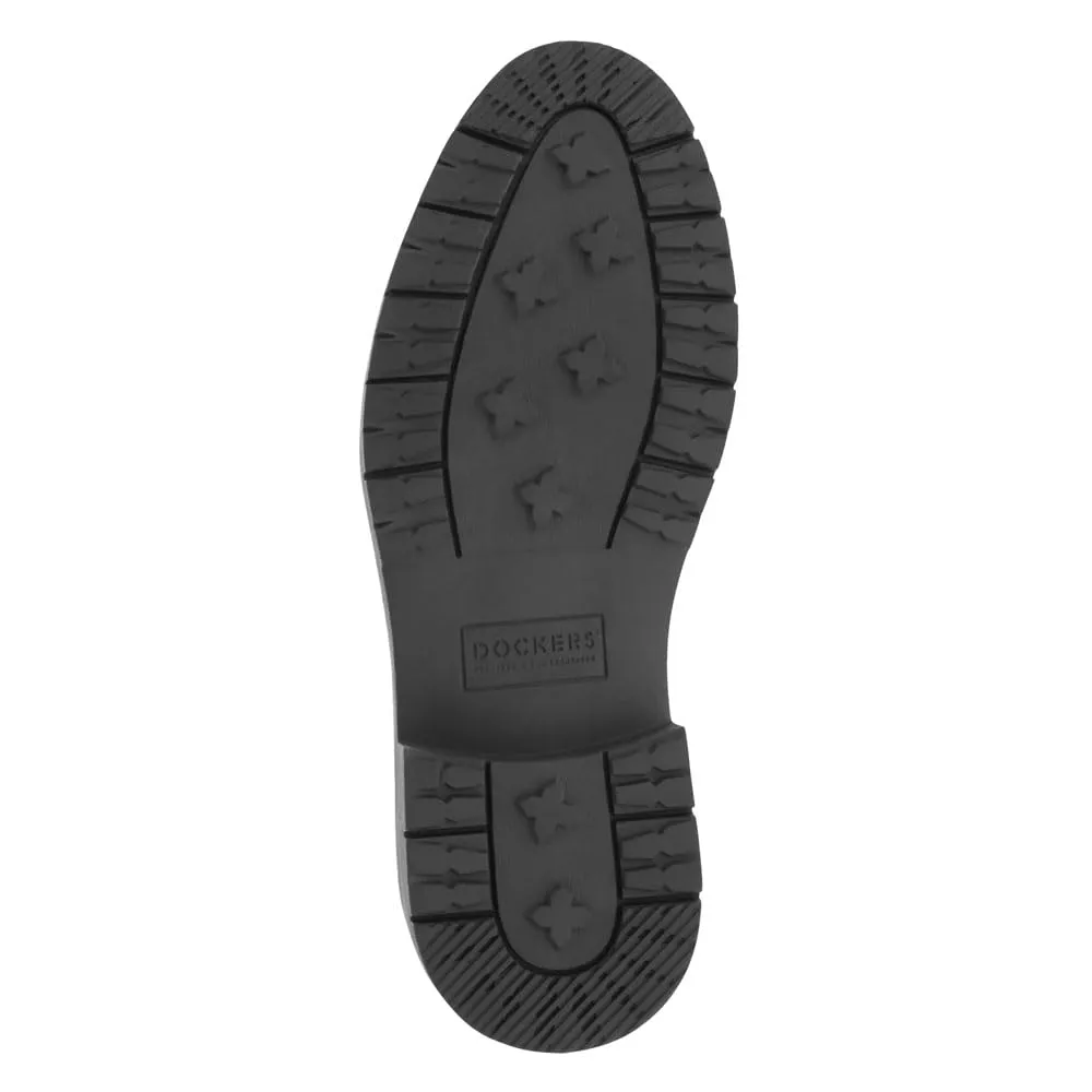 DOCKERS Mens Dudley Rugged Casual 7-Eyelet Captoe Boot, Black, 12 M