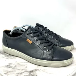 Ecco Soft 7 Lace Up Black Leather Comfort Sneaker 46/12-12.5 Mens Casual Classic