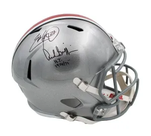 Eddie George & Archie Griffin Signed Ohio Buckeyes Speed Full Size Helmet - Insc