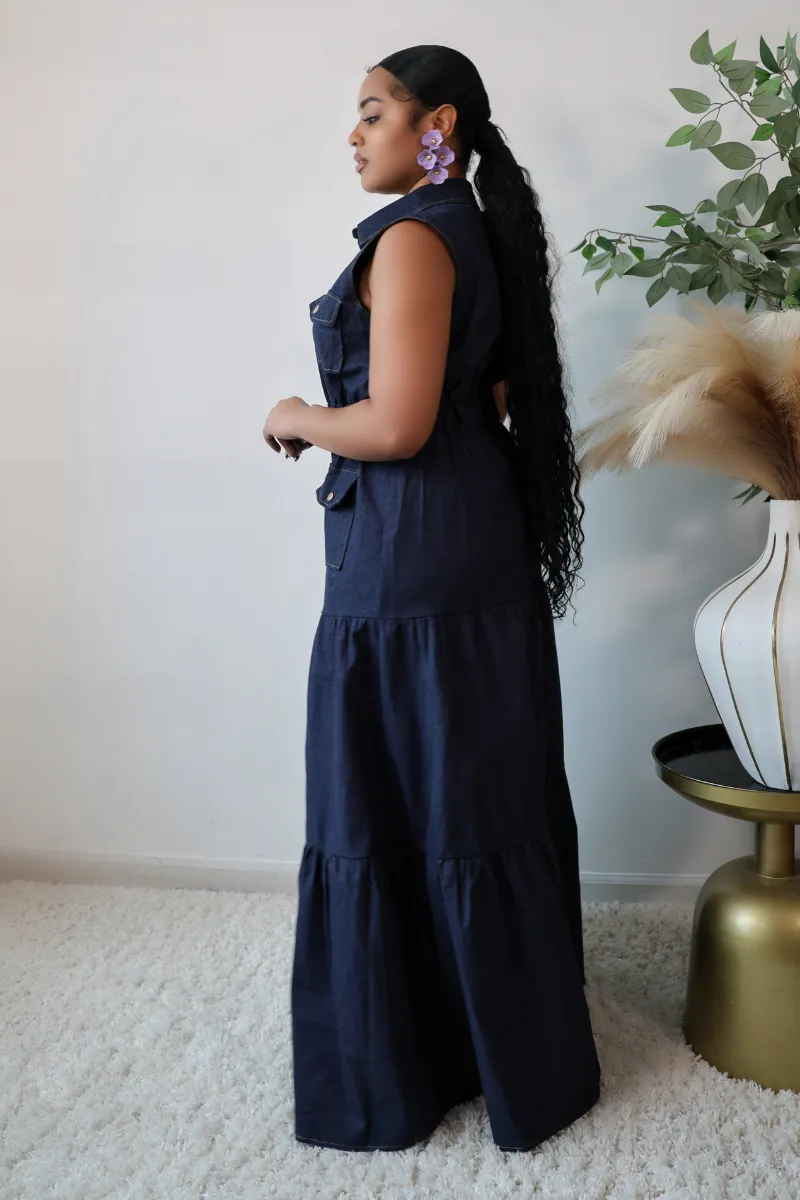Effortless Flow Denim Dress