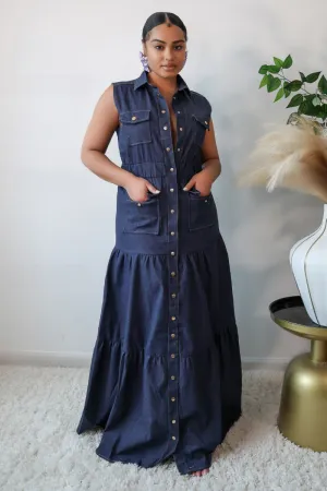Effortless Flow Denim Dress