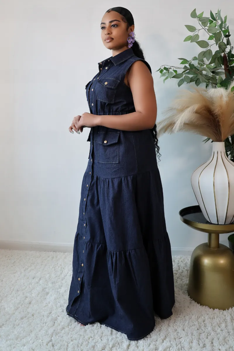 Effortless Flow Denim Dress