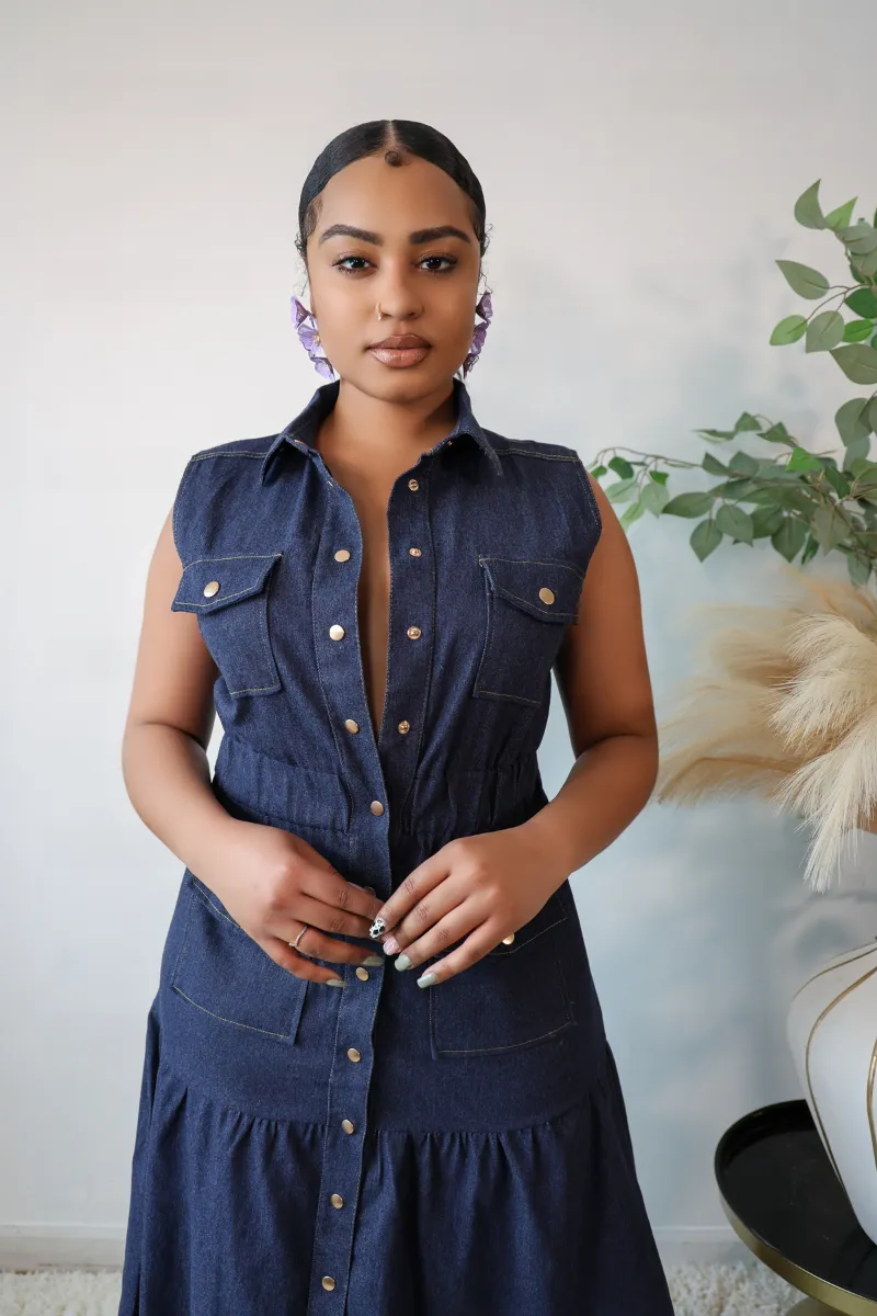 Effortless Flow Denim Dress