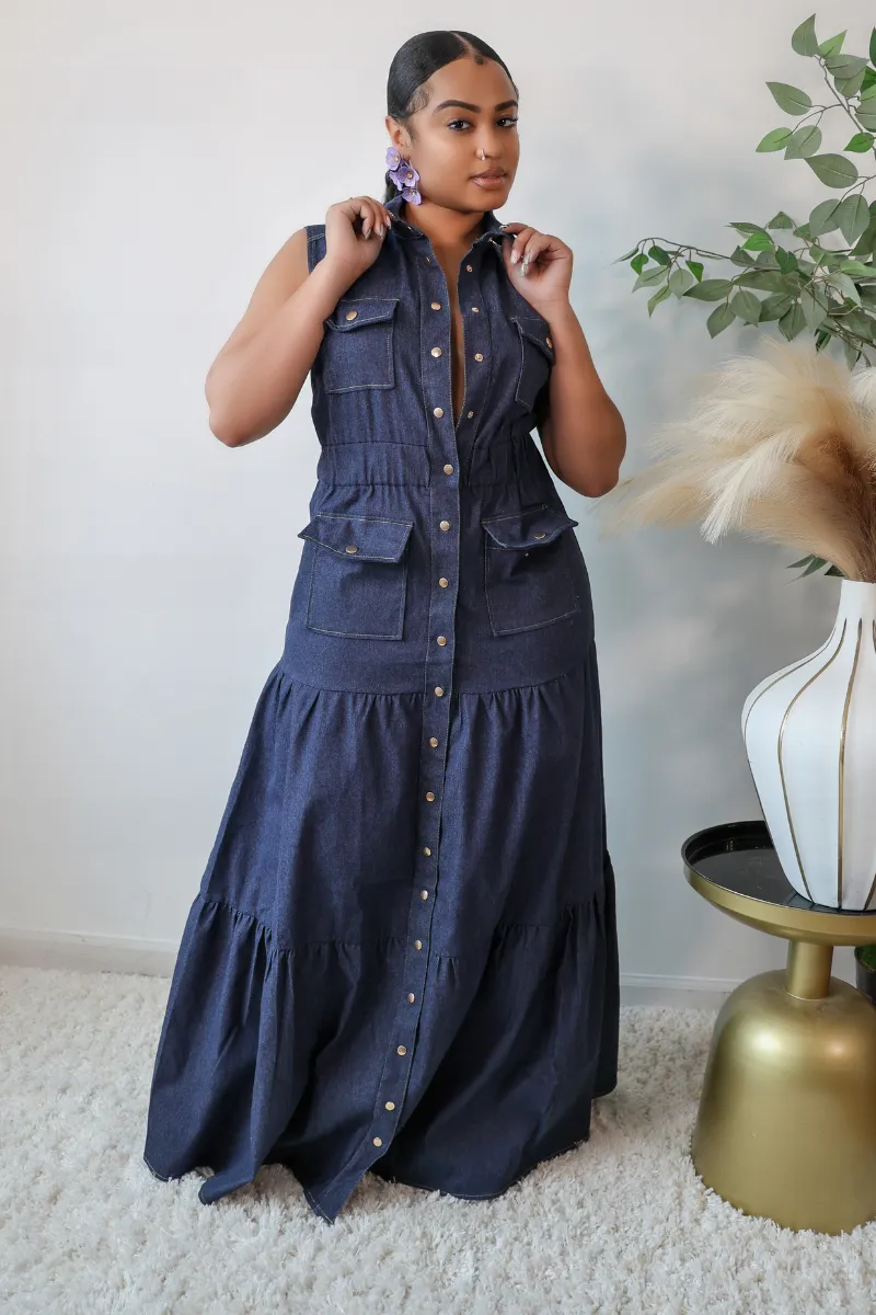Effortless Flow Denim Dress