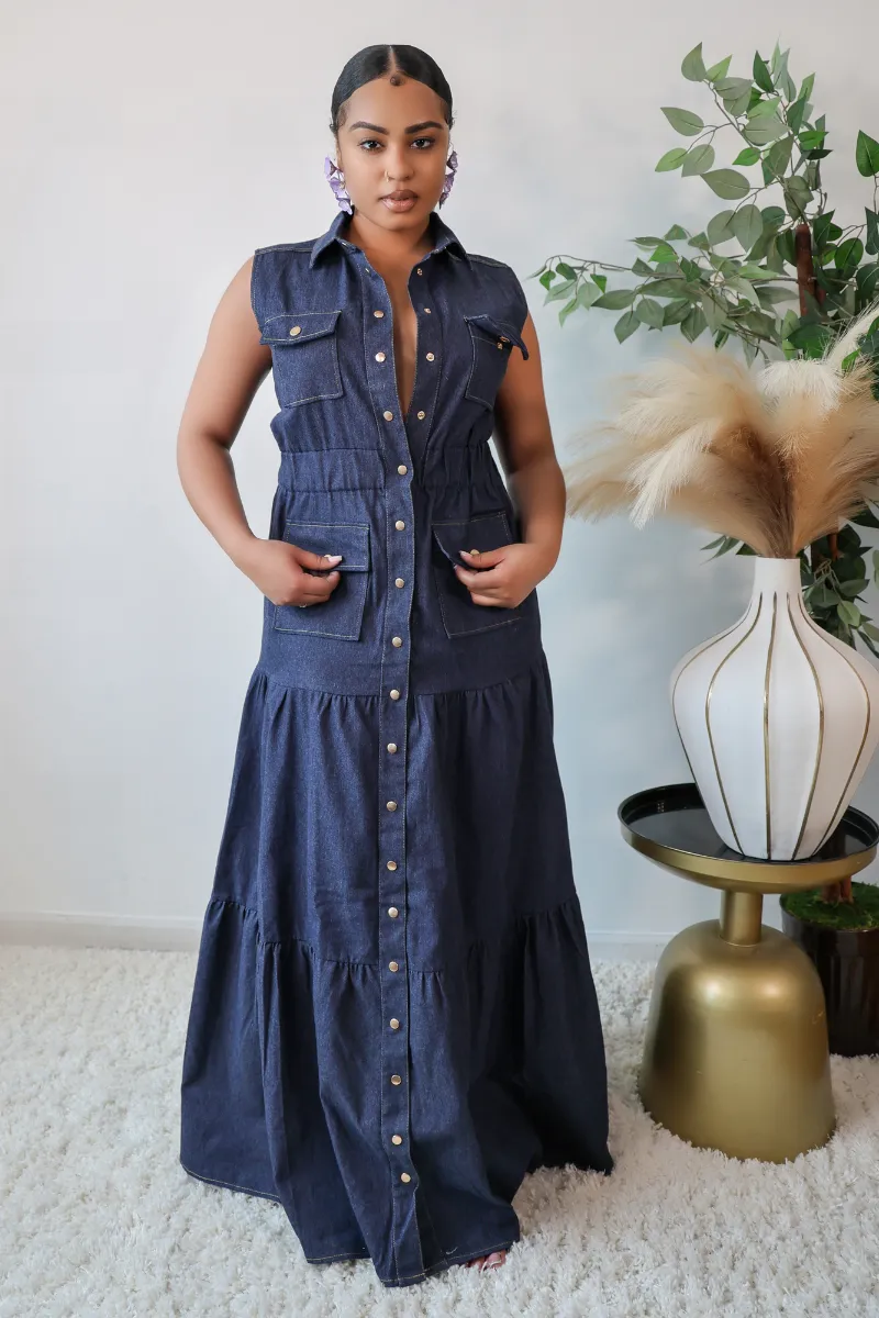 Effortless Flow Denim Dress