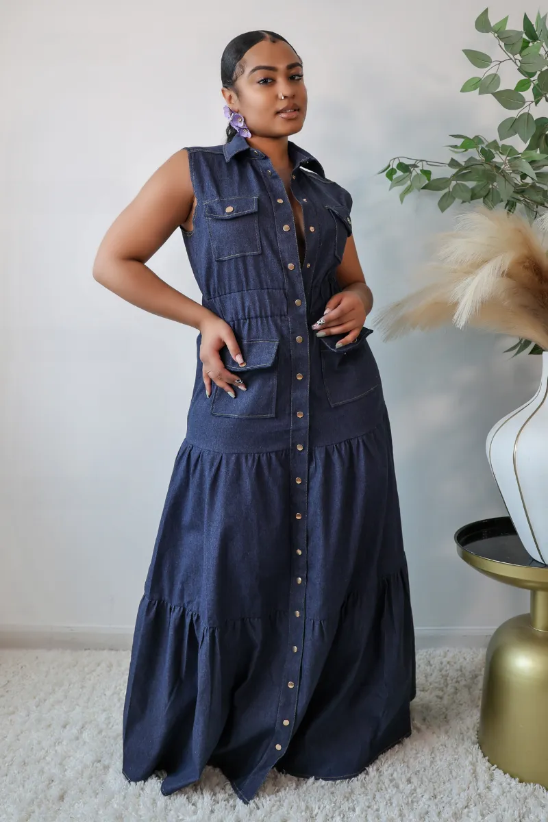 Effortless Flow Denim Dress