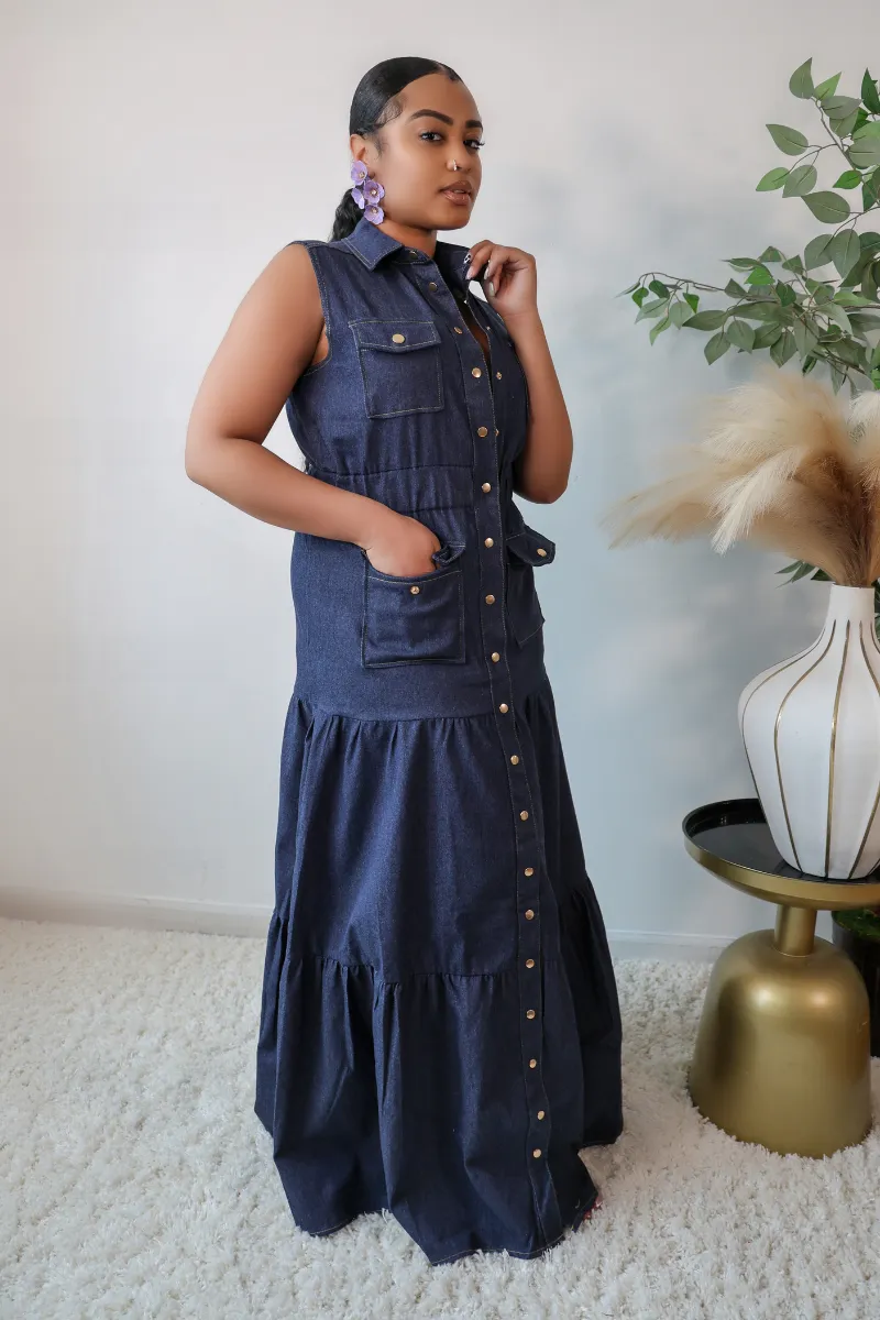 Effortless Flow Denim Dress