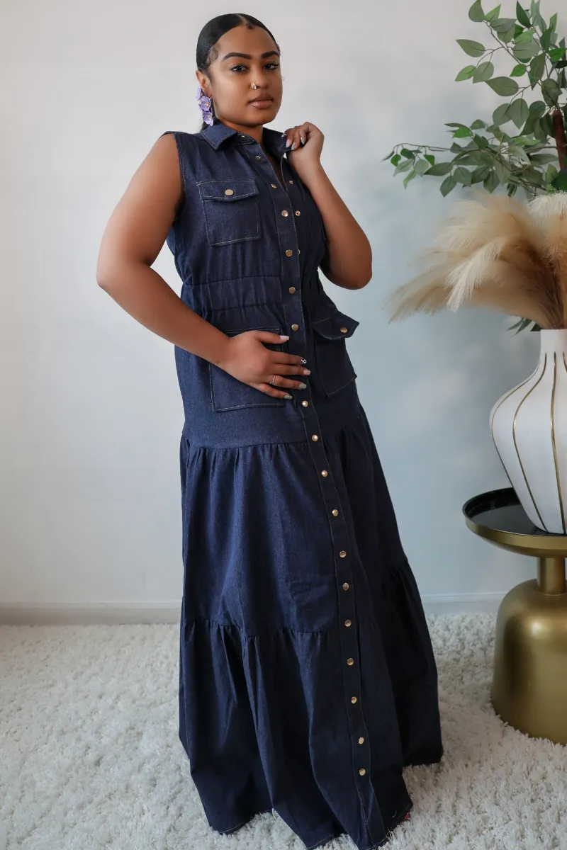 Effortless Flow Denim Dress