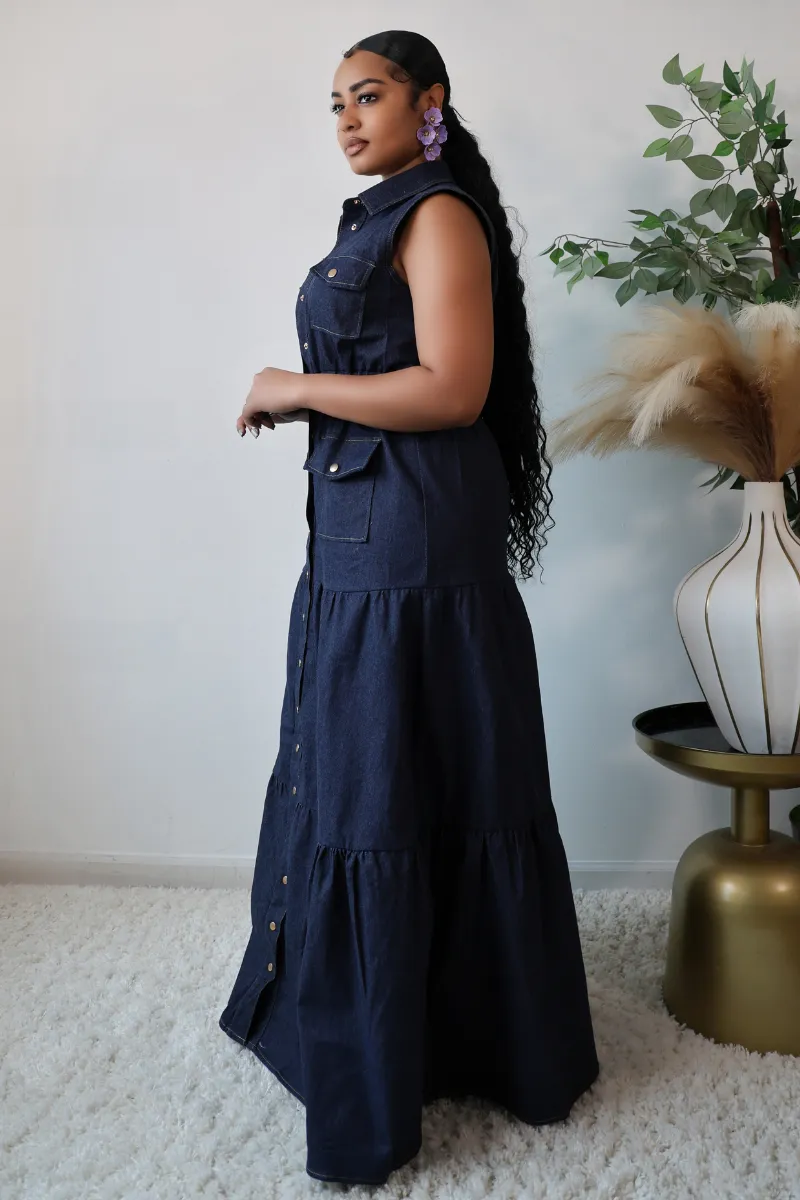 Effortless Flow Denim Dress