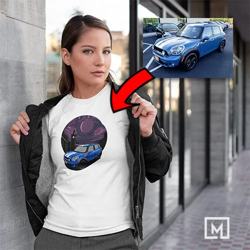 European Cars | Custom Print for Women | Fitted T-shirt