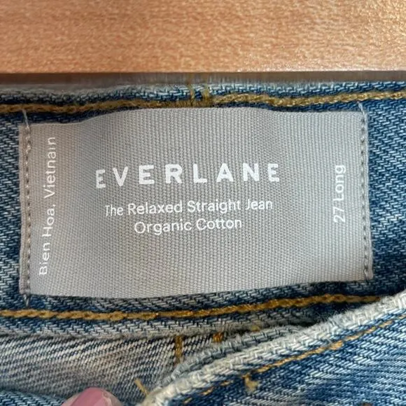 Everlane The Relaxed Straight Organic Cotton Jean Size 27 Long New