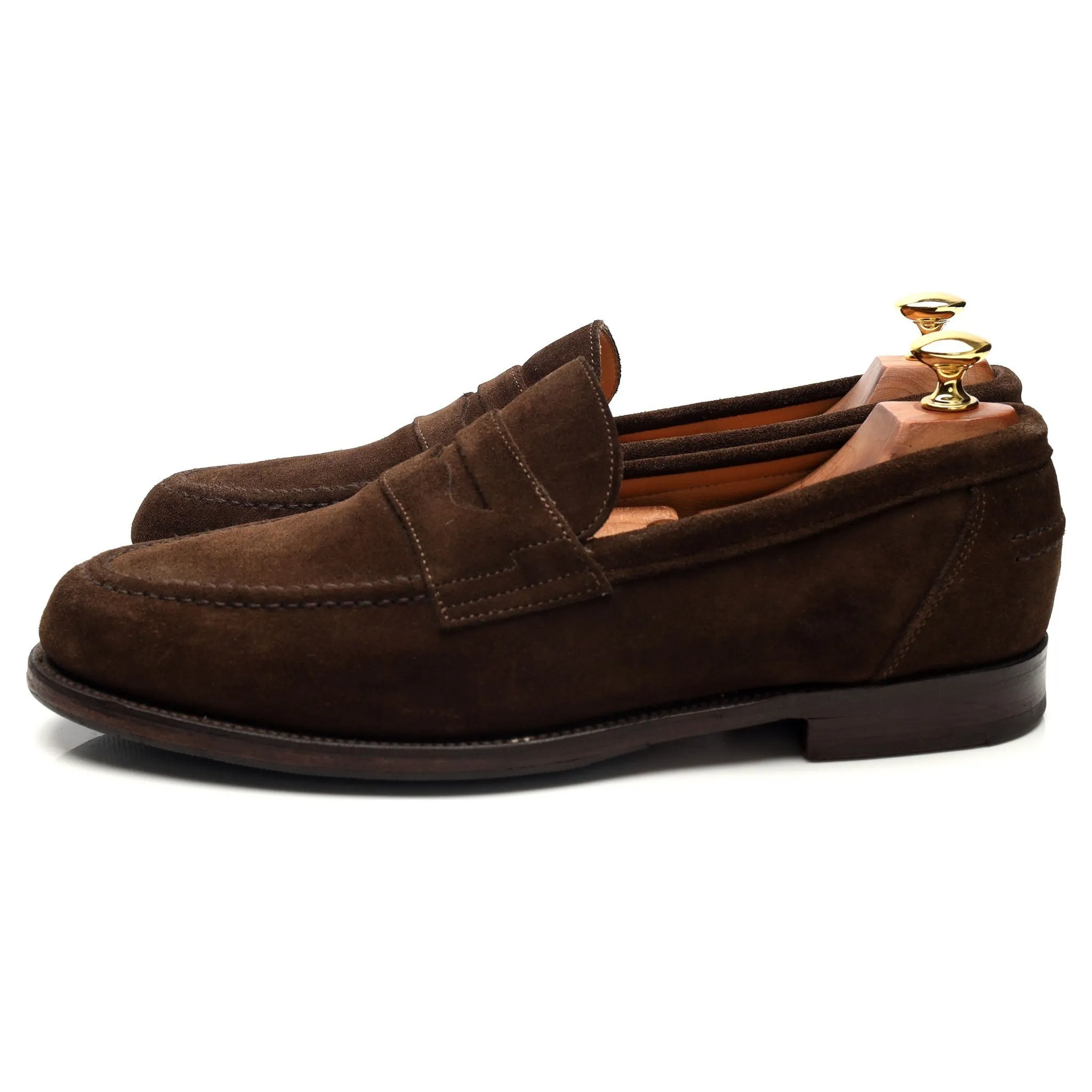 'Exeter' Dark Brown Suede Loafers UK 9 E
