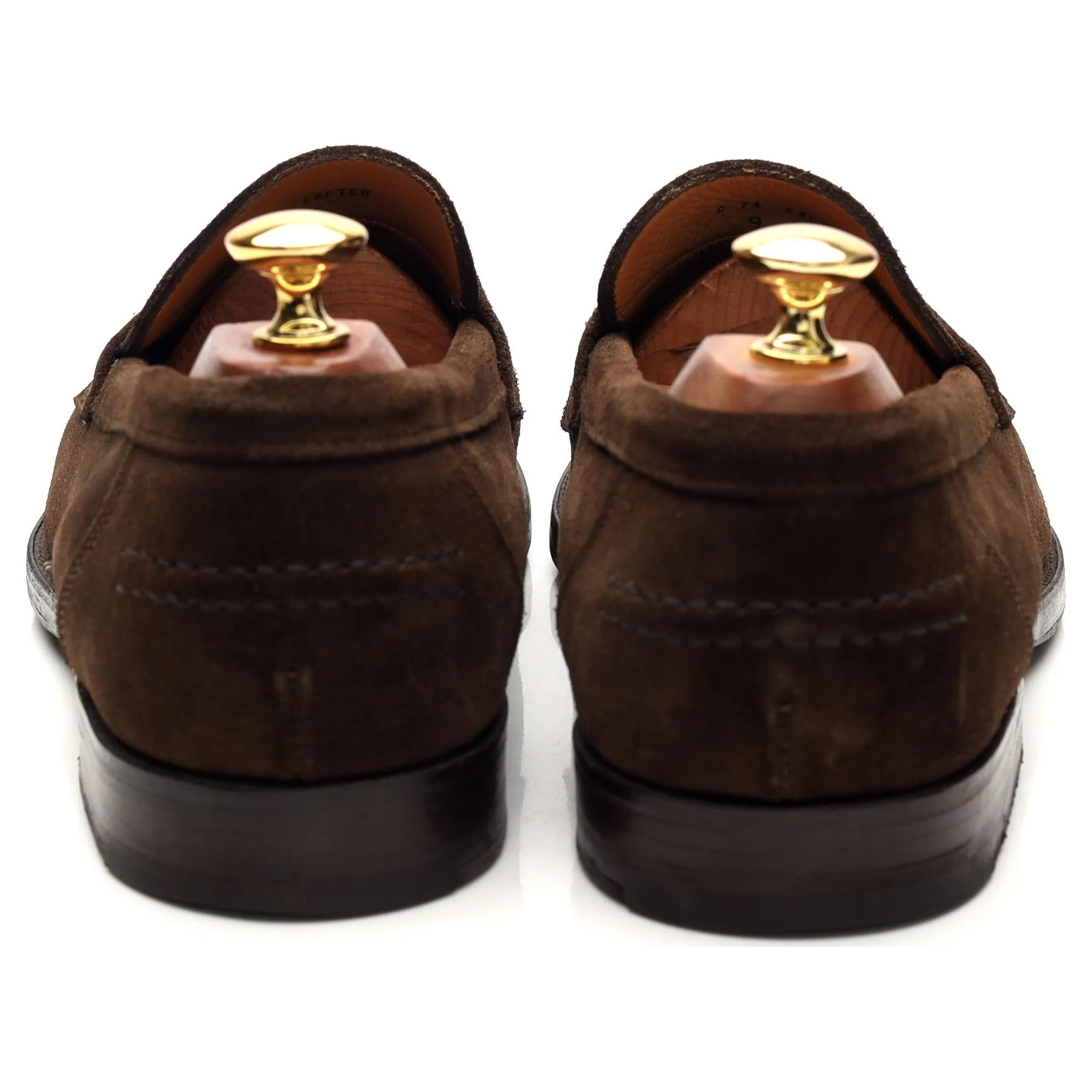 'Exeter' Dark Brown Suede Loafers UK 9 E
