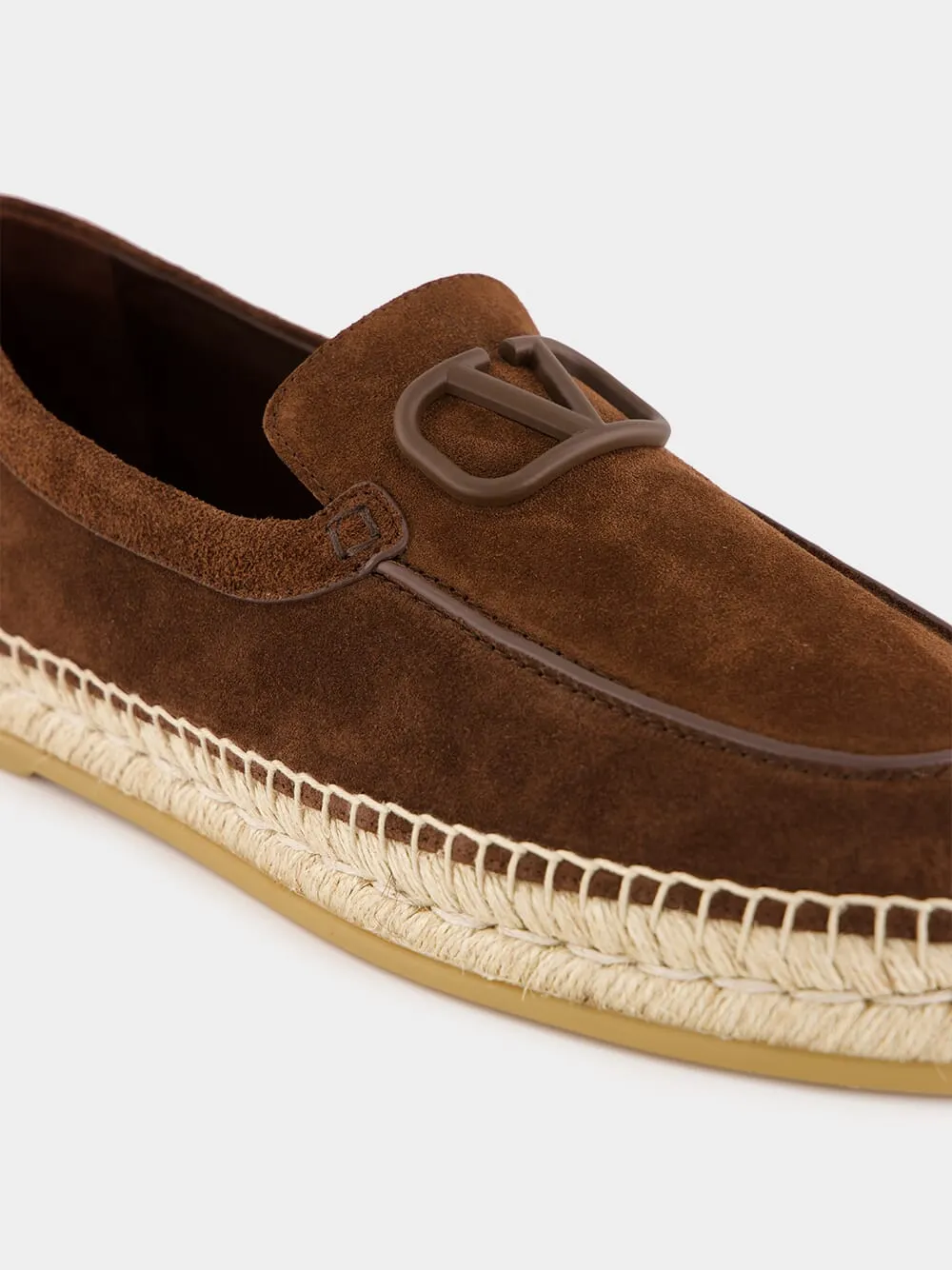 Fondant Brown Leisure Flows Espadrilles in Leather