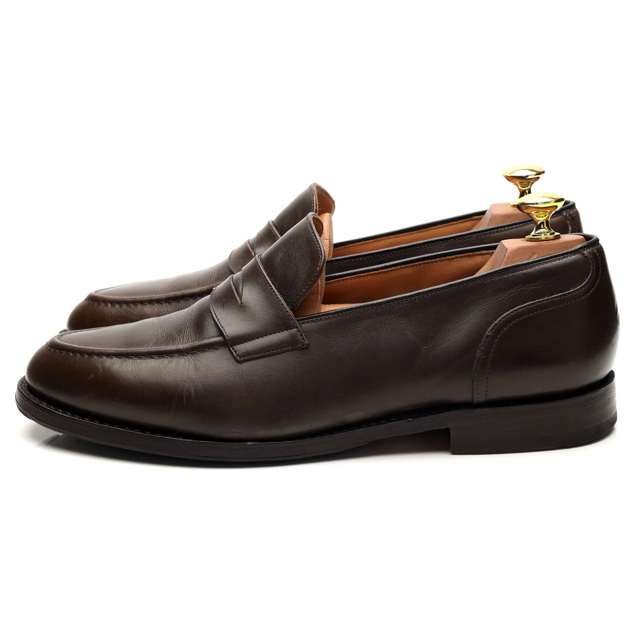 'Gerard' Brown Leather Loafer UK 8.5 F