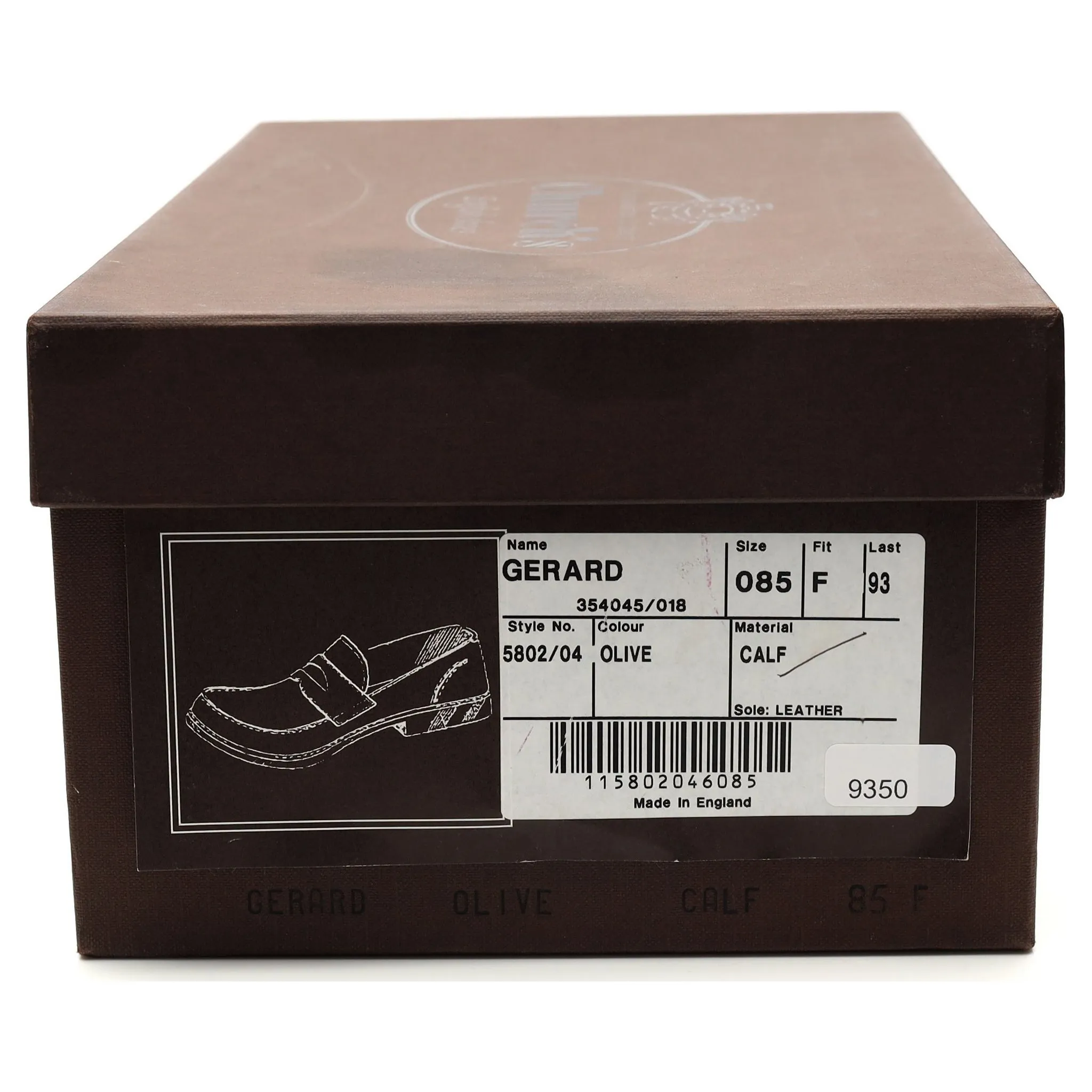 'Gerard' Brown Leather Loafer UK 8.5 F