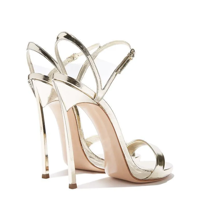 Gold Skinny Heel Cool Boots