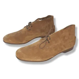 Hermes Brown Suede Men Boots Shoes Sz425 NIB!
