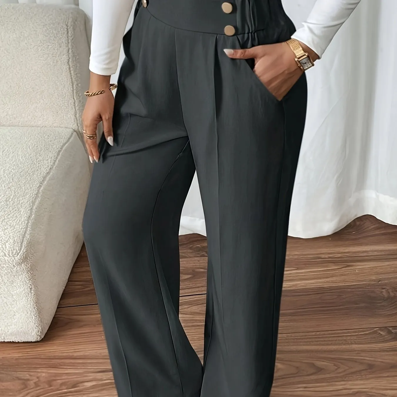 High-Waisted Trousers | Wide-Leg | Tailored Elegance