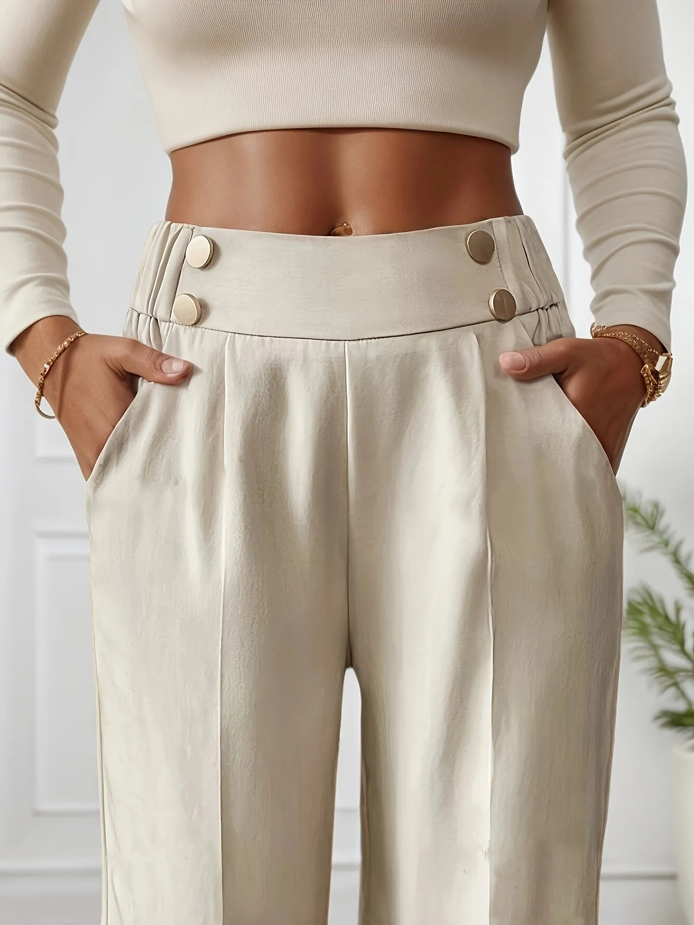 High-Waisted Trousers | Wide-Leg | Tailored Elegance