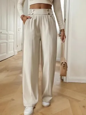 High-Waisted Trousers | Wide-Leg | Tailored Elegance