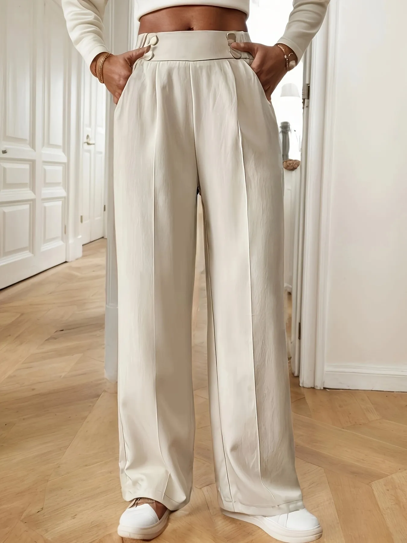 High-Waisted Trousers | Wide-Leg | Tailored Elegance