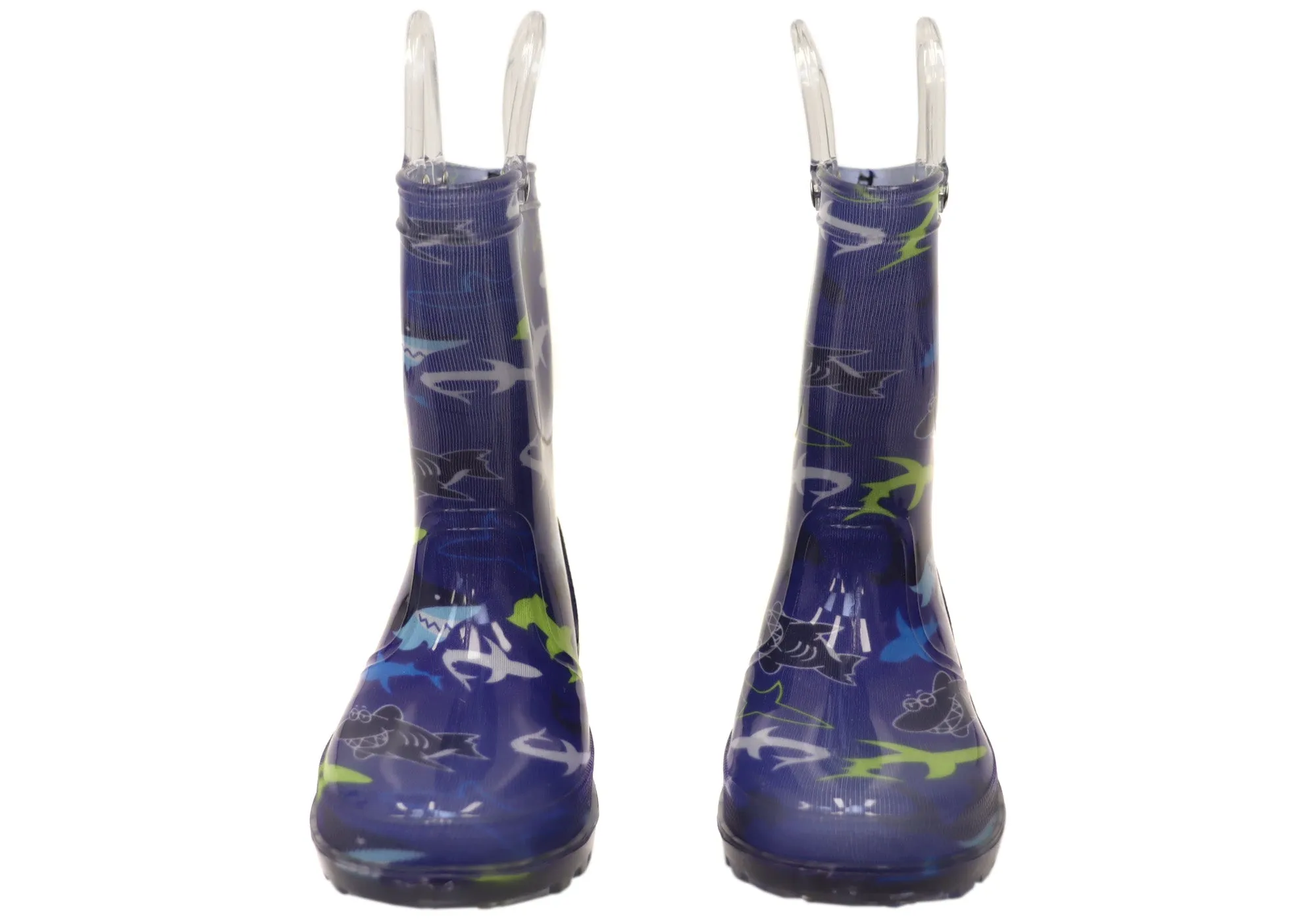 Jellies Shark Lights Baby Toddler Kids Light Up Gumboots