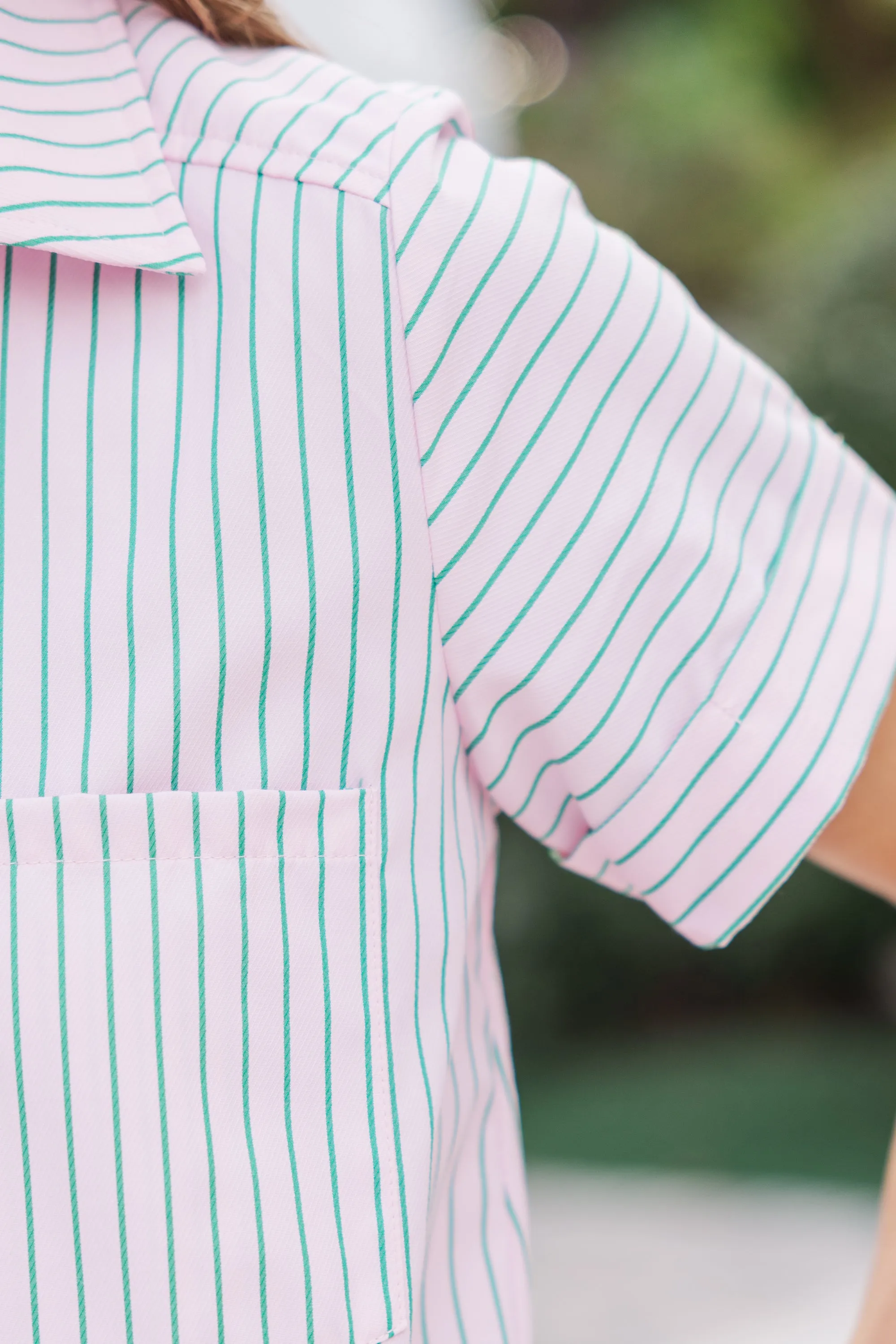 Just A Story Pink Striped Dress