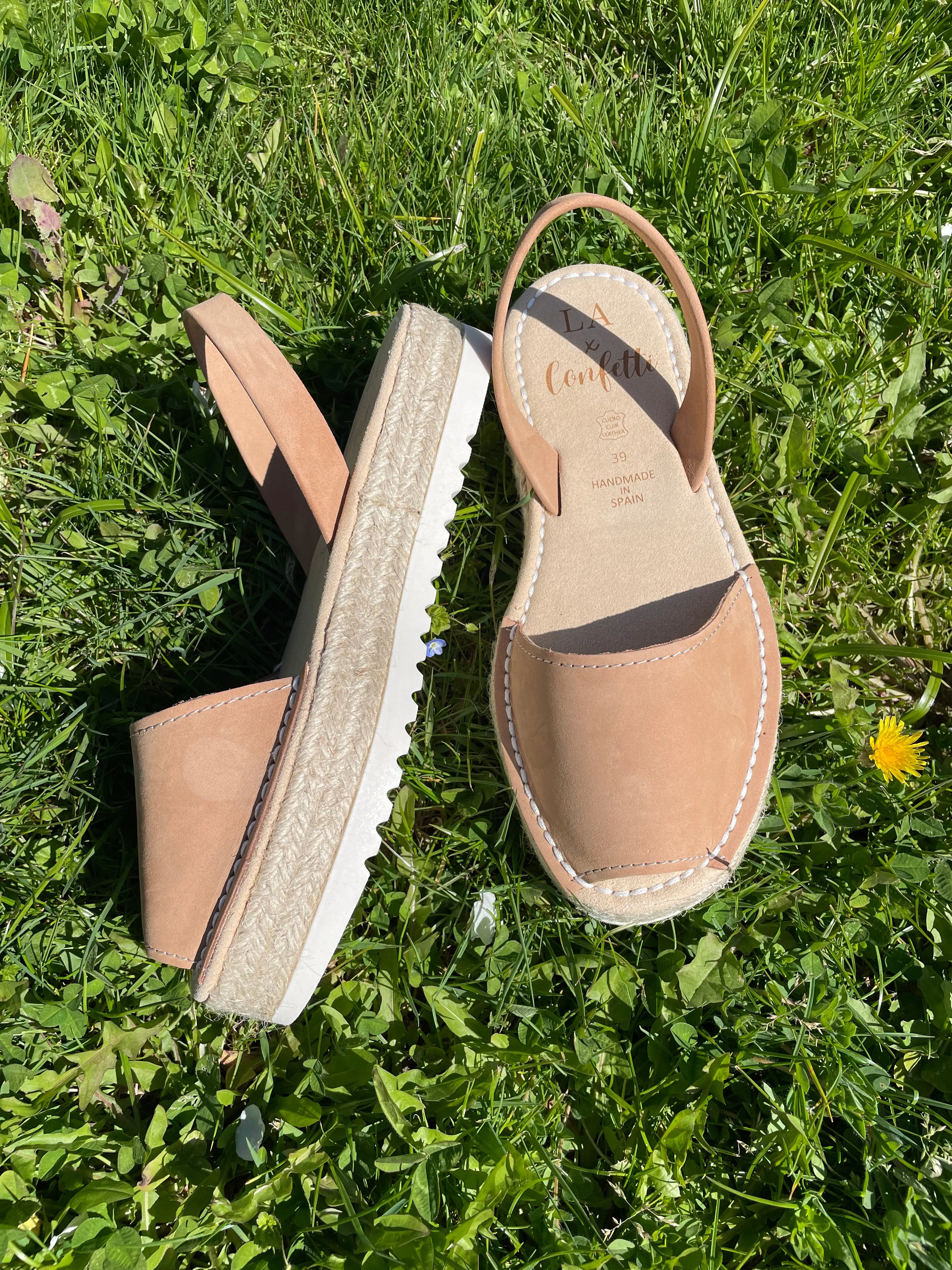 LA x Confetti Flatform Espadrille Tan Nubuck