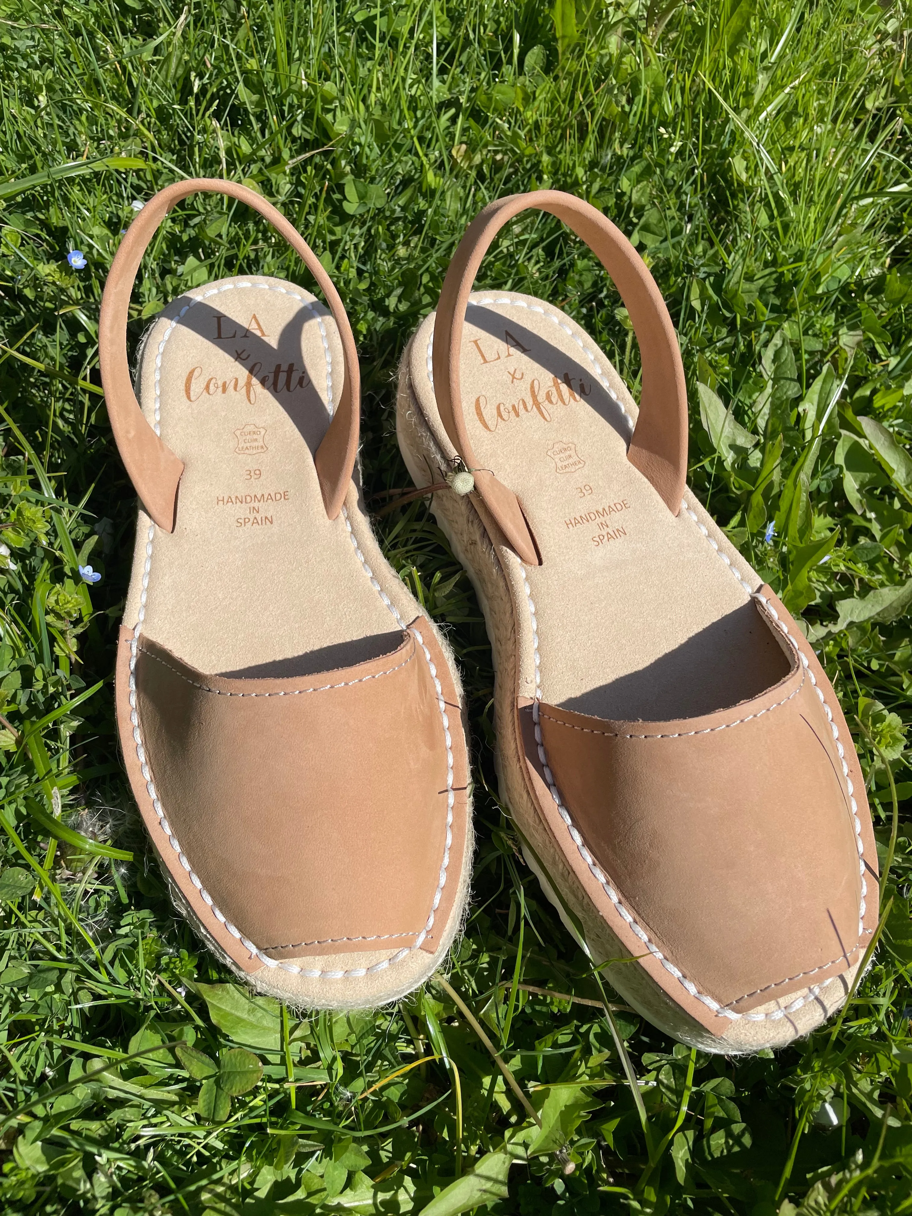 LA x Confetti Flatform Espadrille Tan Nubuck
