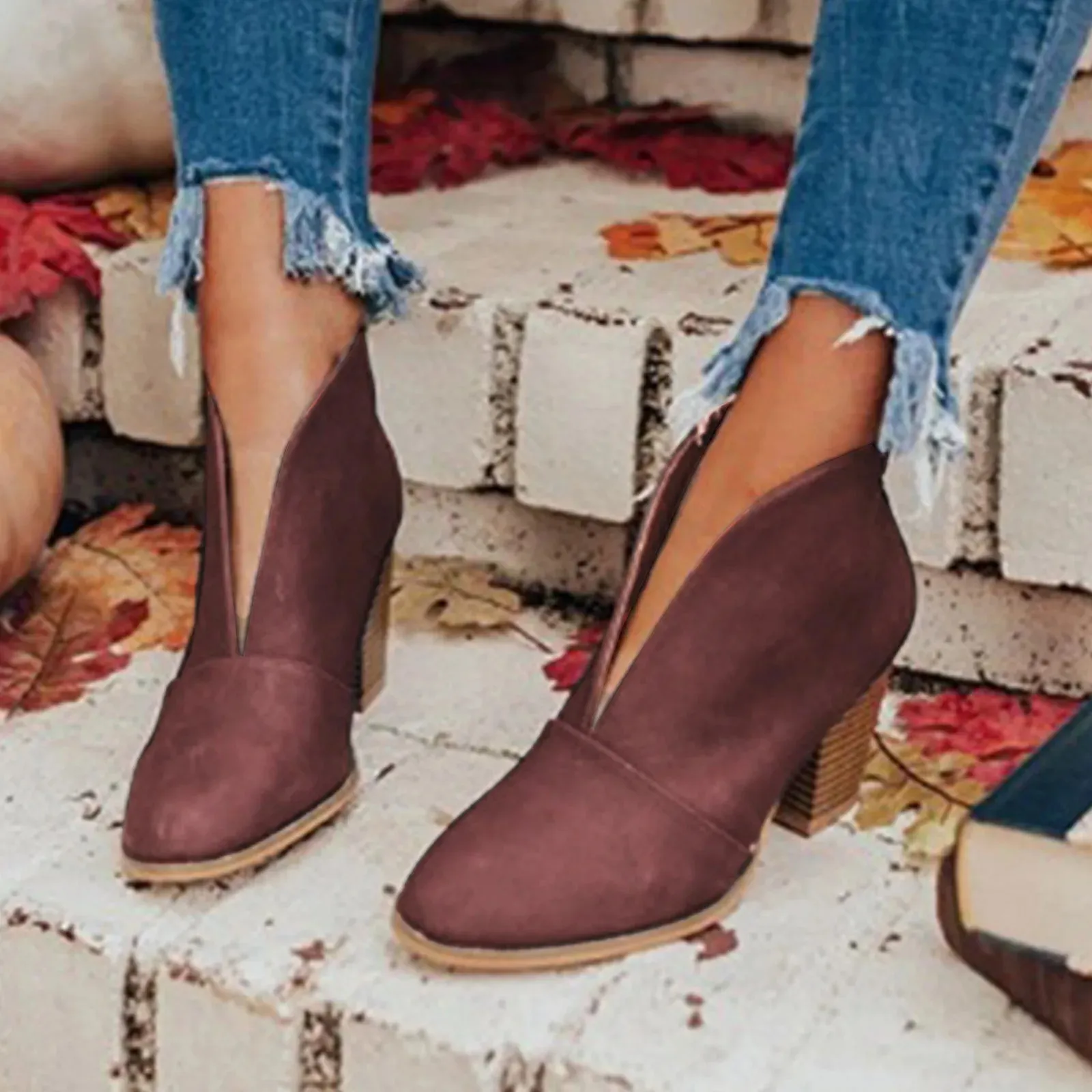 Leather Short Boots Temperament elegant flat
