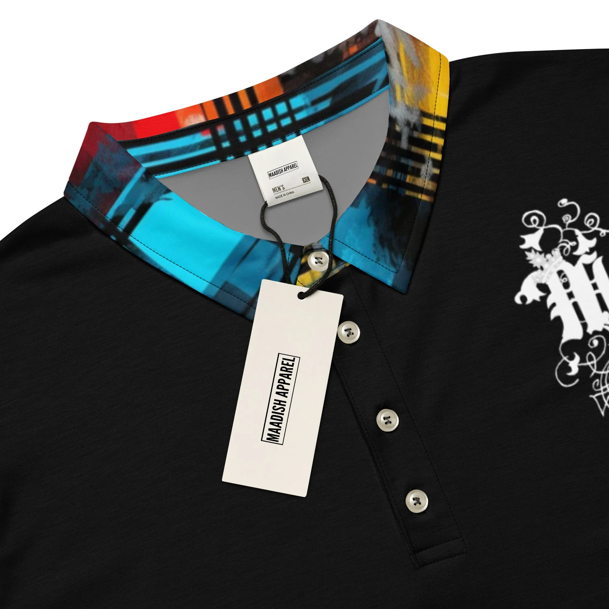 Maadish | Men’s slim fit multiplaid polo