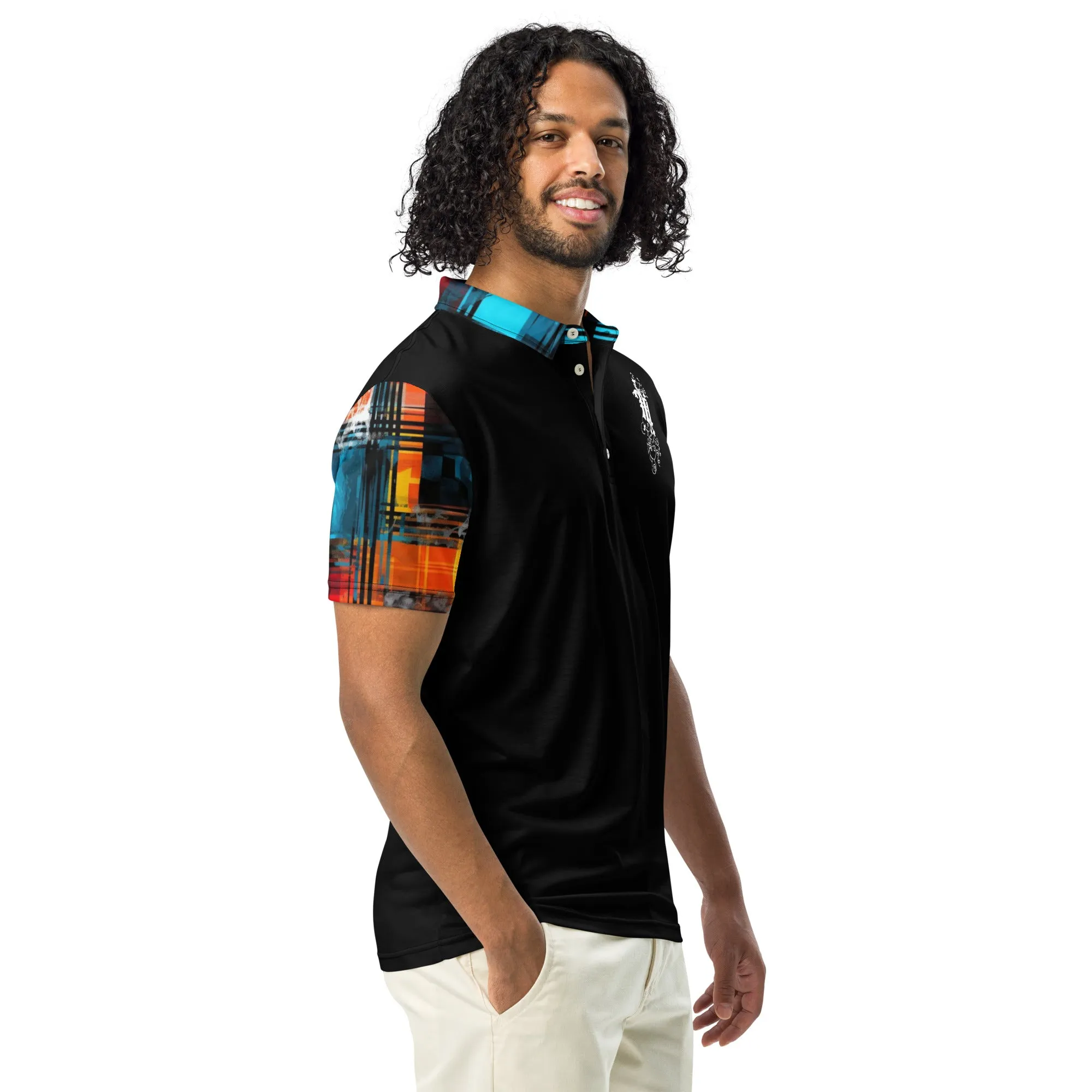 Maadish | Men’s slim fit multiplaid polo