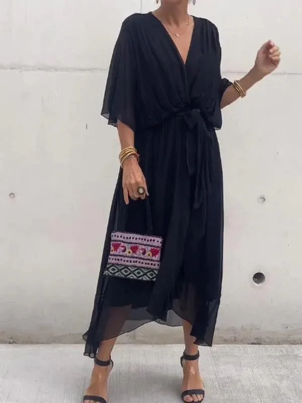 MARJORIE - SOPHISTICATED CHIFFON DRESS