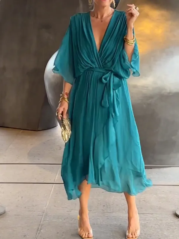 MARJORIE - SOPHISTICATED CHIFFON DRESS