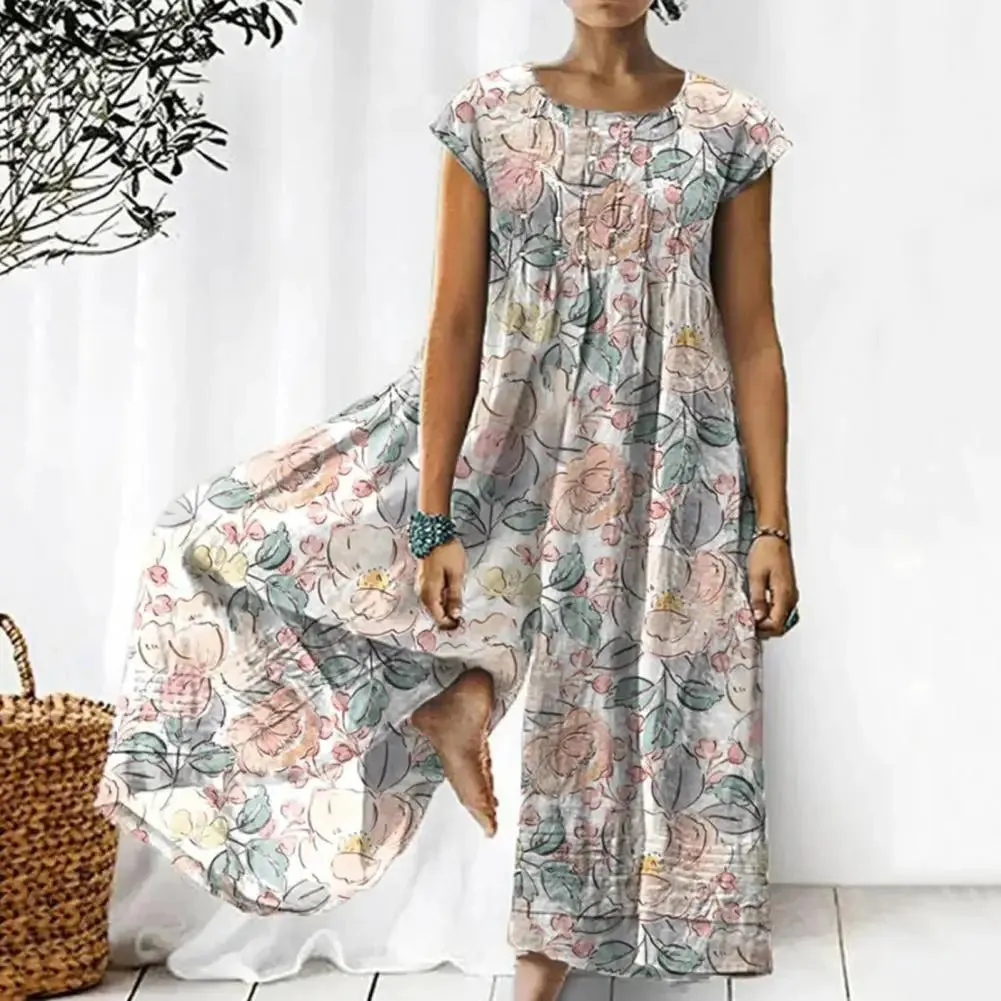 Melissa | Summer Jumpsuit with Retro Print and Wide Legs