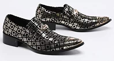 Men's Feather Shiny Western Loafers