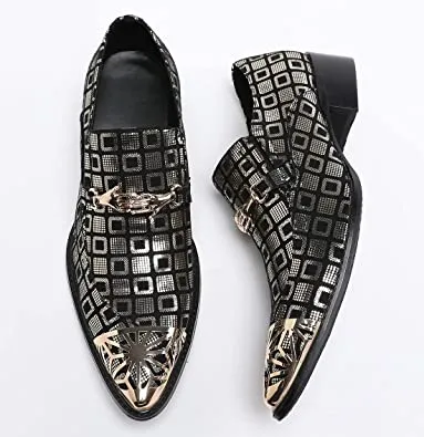 Men's Feather Shiny Western Loafers