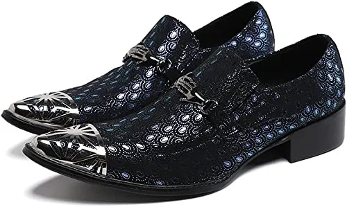 Men's Feather Shiny Western Loafers