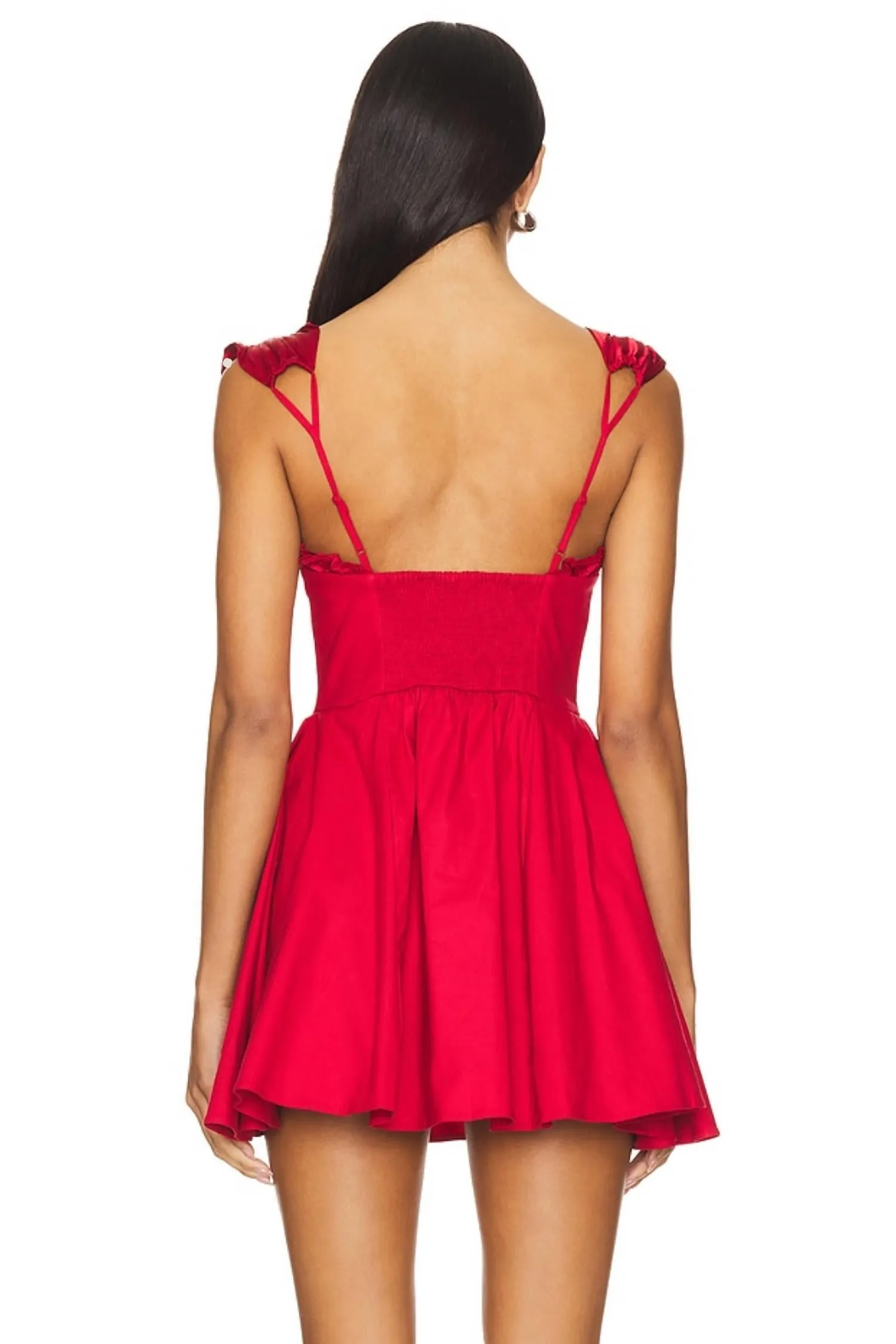 Midnight Magic Mini Dress In Red Dahlia Combo