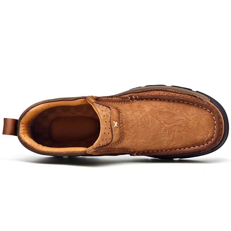 Natural Leather Motorcycle Boots