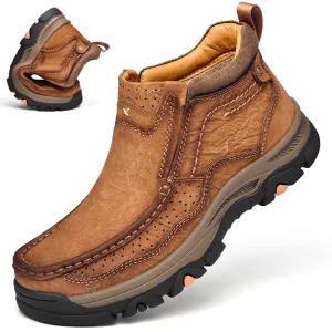 Natural Leather Motorcycle Boots