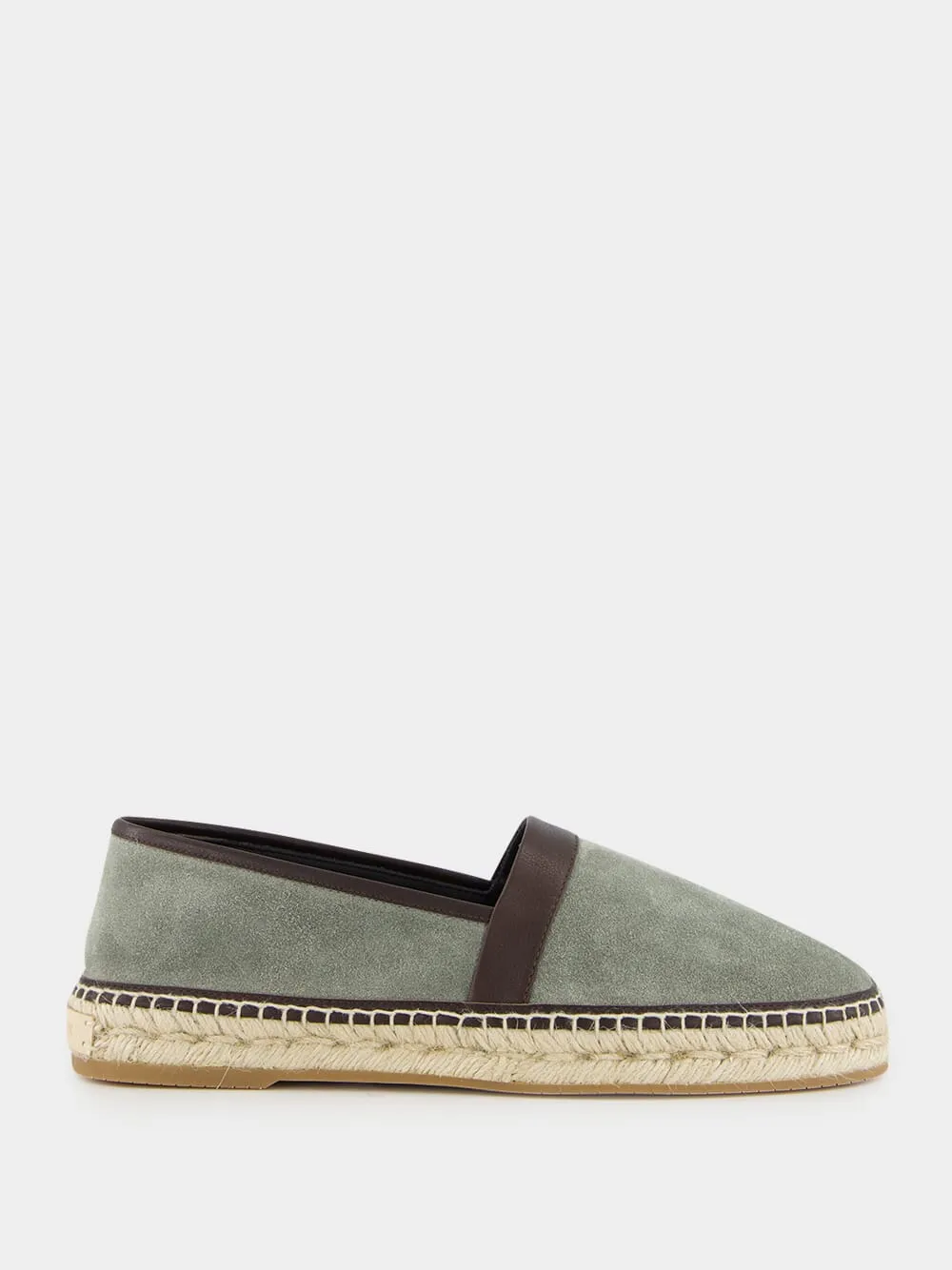 Nerano Green Calf Suede Espadrilles