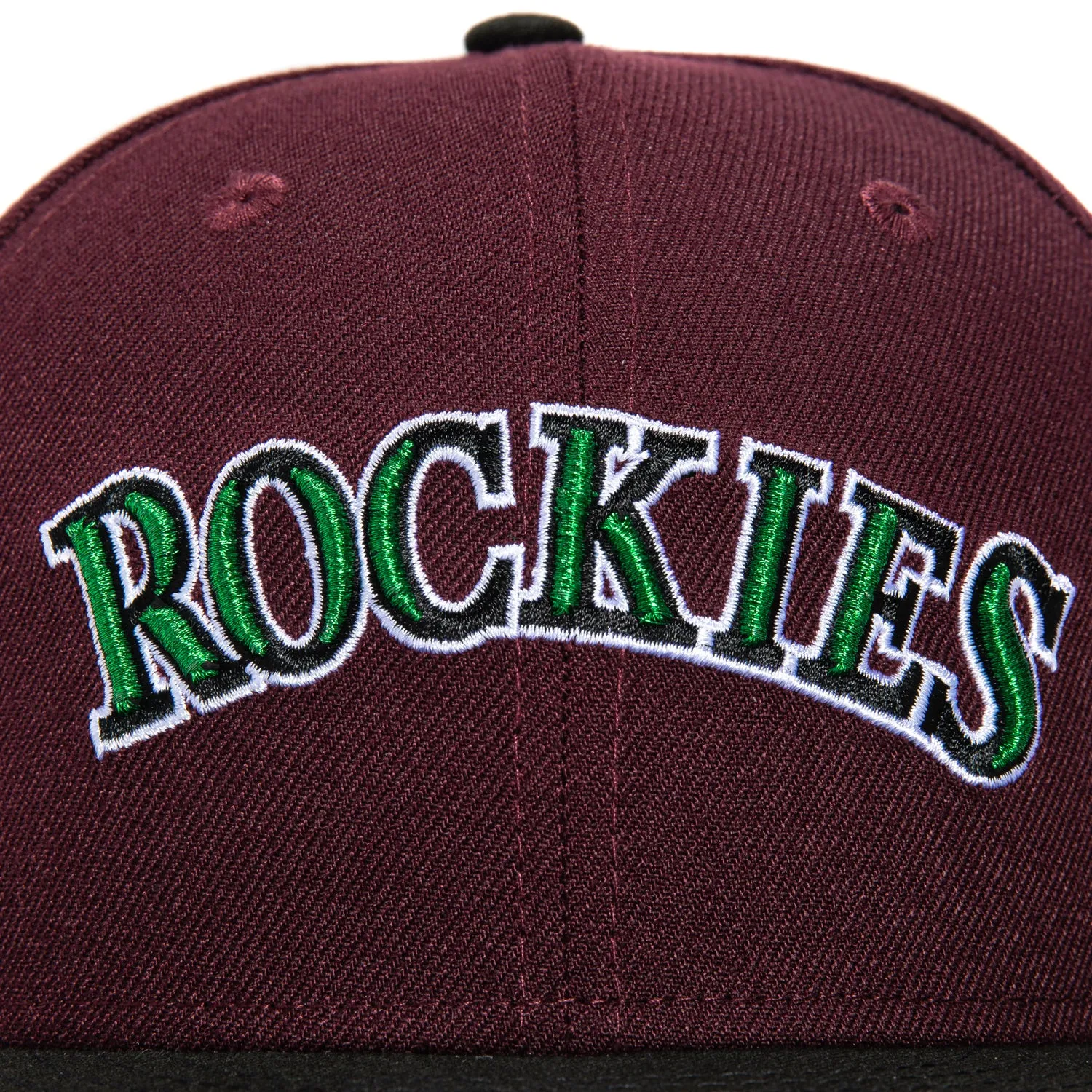 New Era 59Fifty Colorado Rockies 30th Anniversary Word Patch Hat - Maroon, Black, Green