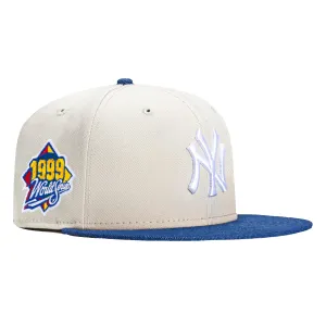 New Era 59Fifty Denim Pack New York Yankees 1999 World Series Patch Hat - Stone, Denim Royal