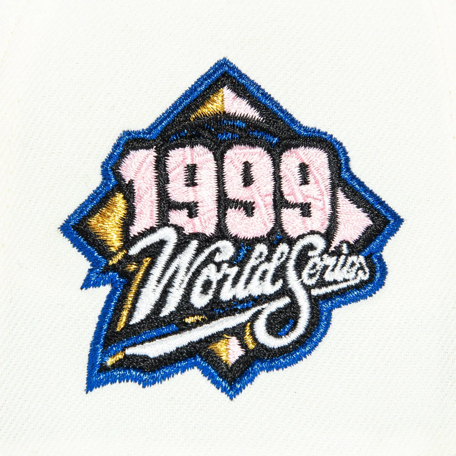 New Era 59Fifty New York Yankees 1999 World Series Patch Script Hat - White, Navy