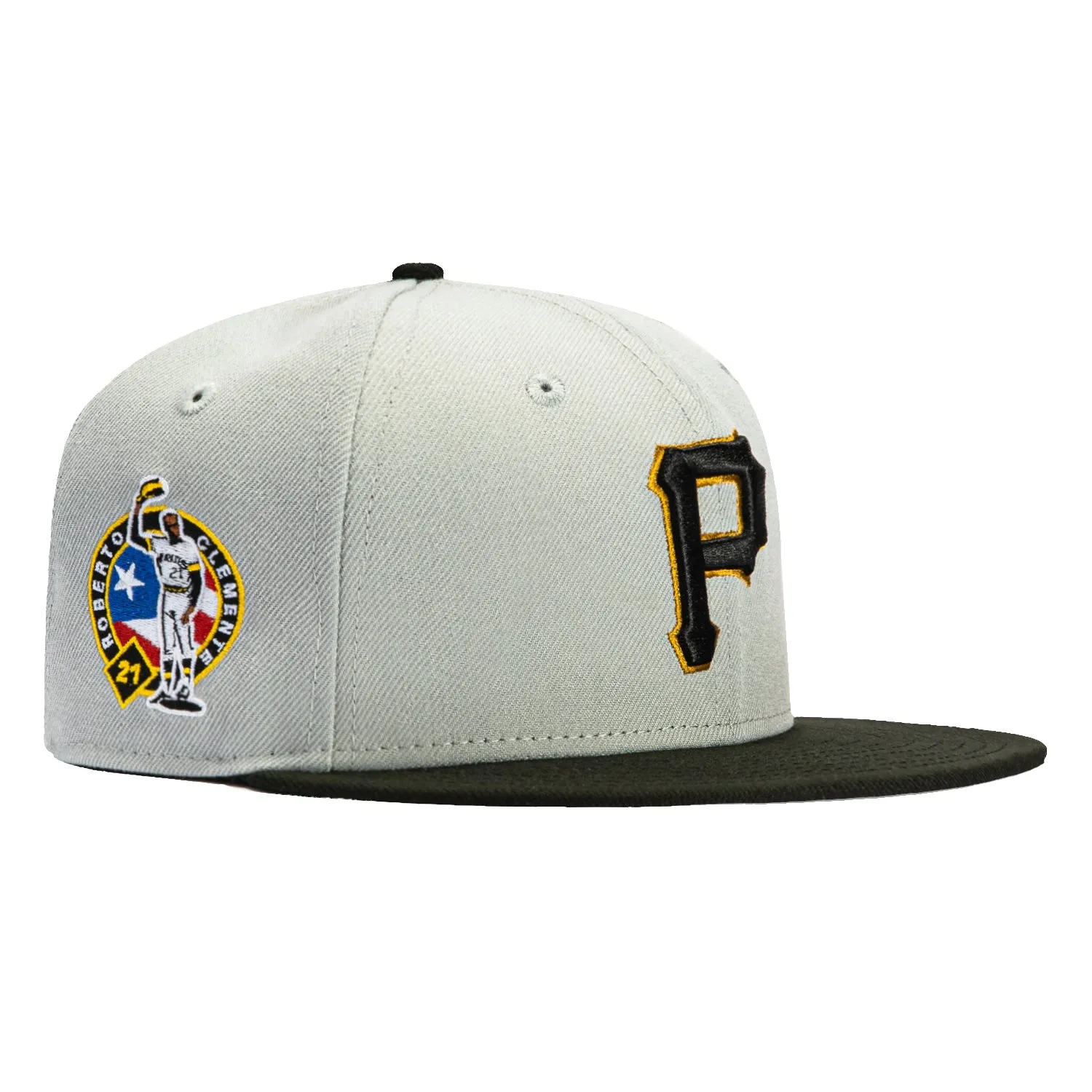 New Era 59Fifty Pittsburgh Pirates Roberto Clemente Patch Hat - Grey, Black